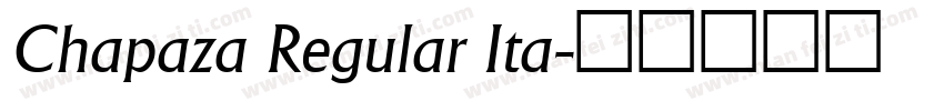 Chapaza Regular Ita字体转换
